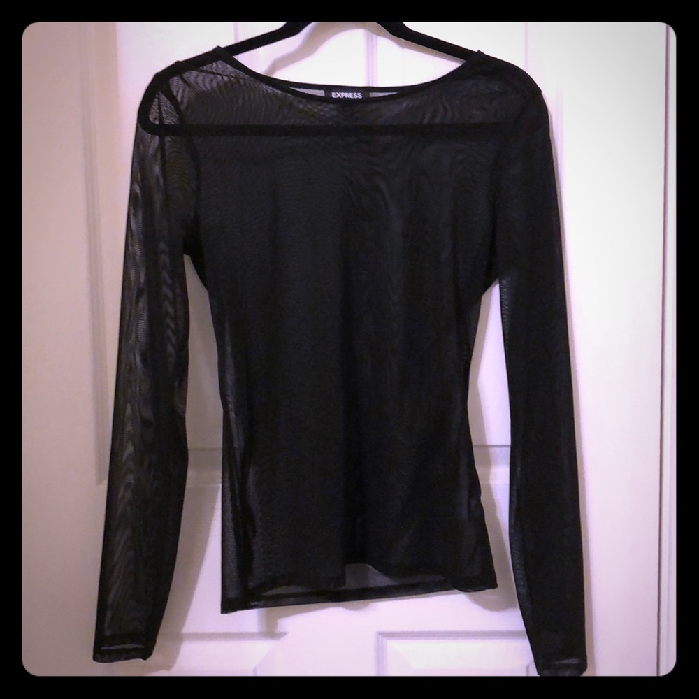 NWOT express sheer black shirt